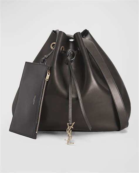 large ysl drawstring leather hobo bag|HOBOS AND BUCKETS .